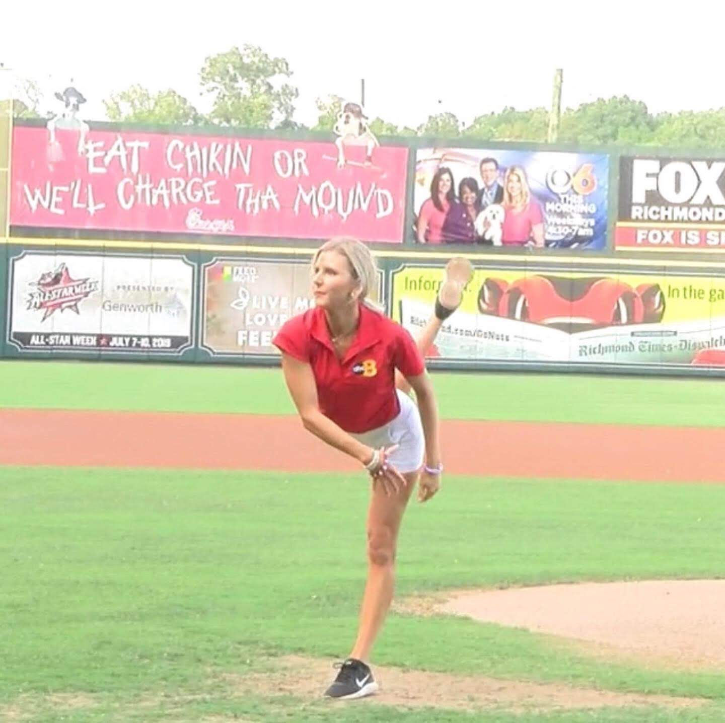 Read more about the article Throwing out the first pitch at Squirrels game